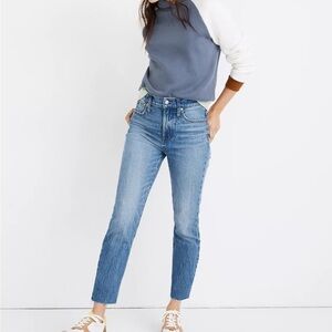 Madewell the perfect vintage jean enmore wash raw hem